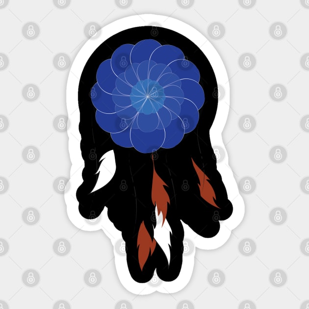 My Lucky Blue Dreamcatcher Sticker by Art by Ergate